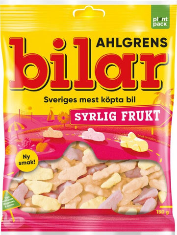 Ahlgrens Bilar Syrlig Frukt 130g - Scandinavian Goods