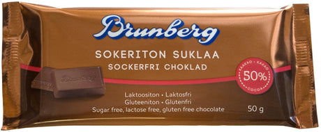 Brunberg Sugar Free Chocolate Bar 50g - Scandinavian Goods