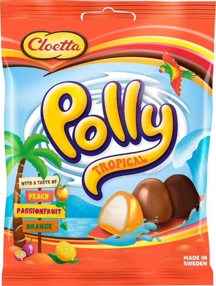 Cloetta Polly Tropical 180g, 12-Pack - Scandinavian Goods
