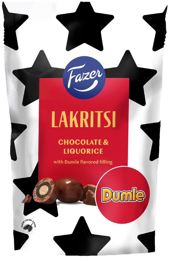 Fazer Lakritsi Choco Dumle 135g, 21-Pack - Scandinavian Goods