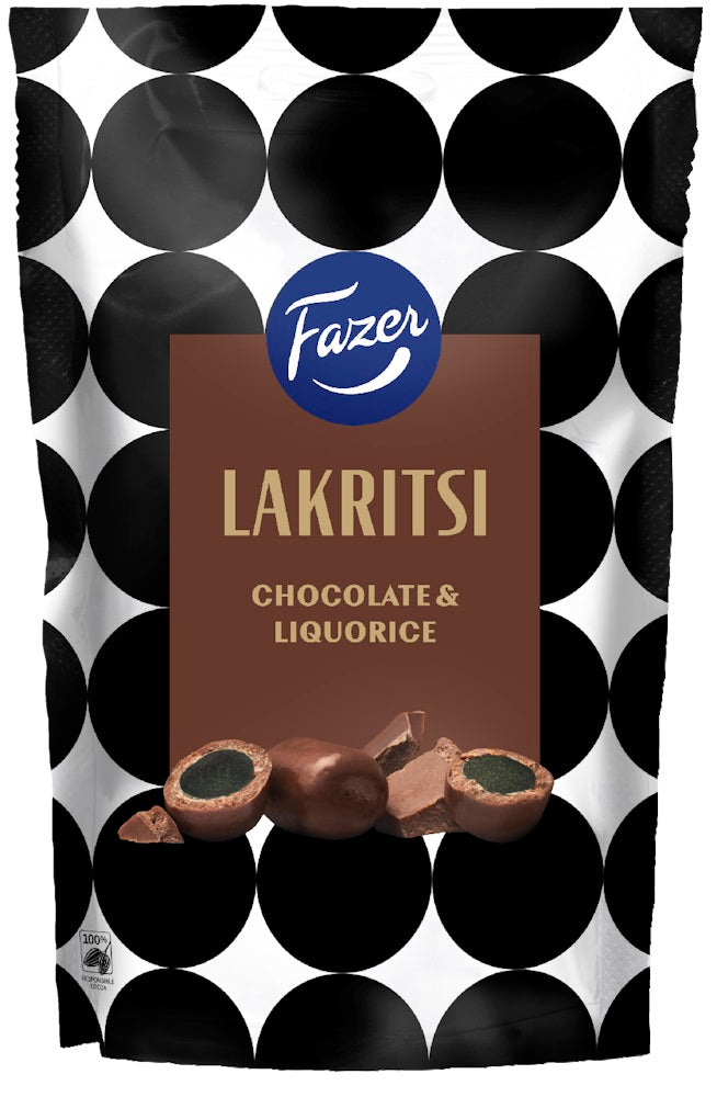 Fazer Lakritsi Chocolate & Licorice 140g - Scandinavian Goods
