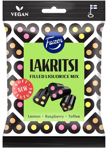 Fazer Lakritsi Filled Liquorice Mix 140g, 15-Pack - Scandinavian Goods