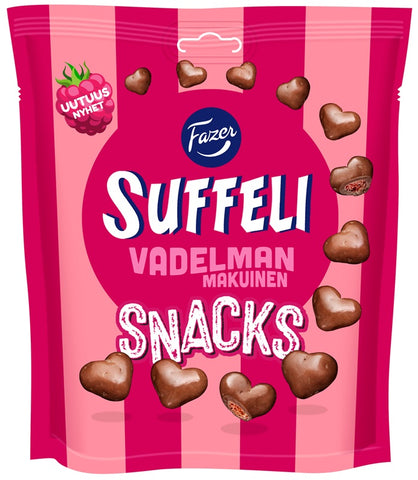 Fazer Suffeli Snacks Raspberry 140g - Scandinavian Goods