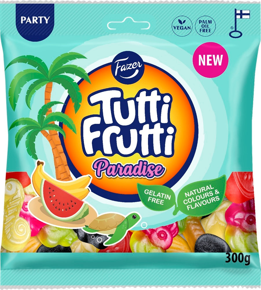 Fazer Tutti Frutti Paradise 300g, 12-Pack - Scandinavian Goods