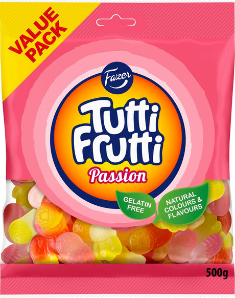 Fazer Tutti Frutti Passion Candy 500g, 10-Pack - Scandinavian Goods