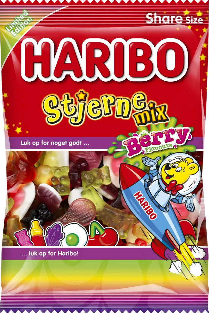 Derfor Sømand undskylde Haribo Stjerne Mix Berry 375g | Danish Assorted Sweets