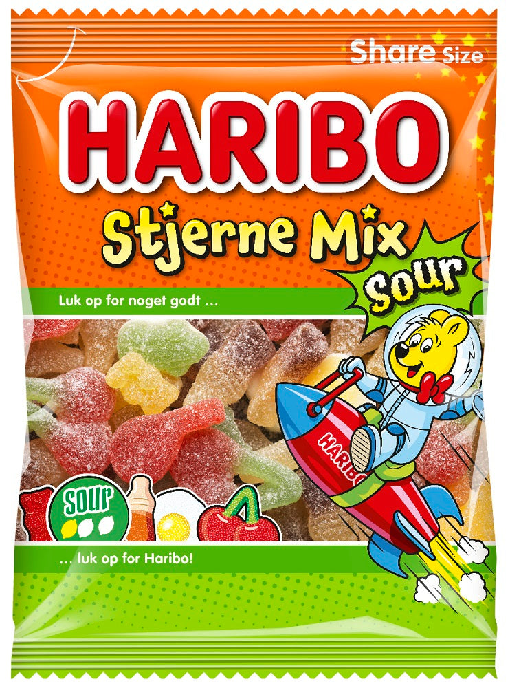 At regere insekt tak skal du have Haribo Stjerne Mix Sour 270g | Danish Assorted Sweets
