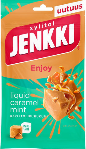 Jenkki Enjoy Caramel Mint 70g, 16-Pack - Scandinavian Goods