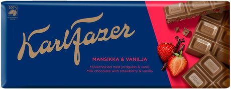 Karl Fazer Strawberry & Vanilla 190g, 19-Pack - Scandinavian Goods