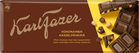 Karl Fazer Whole Hazelnuts Dark 200g, 19-Pack - Scandinavian Goods