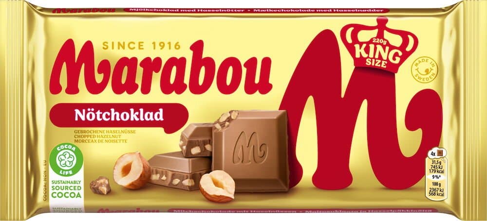 Marabou King Size Nötchoklad 220g, 10-Pack - Scandinavian Goods