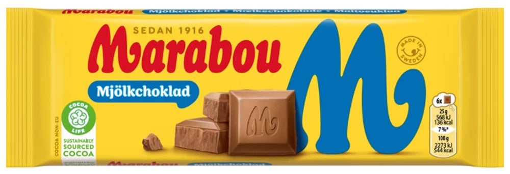 Marabou Milk Chocolate 100g, 24-Pack - Scandinavian Goods