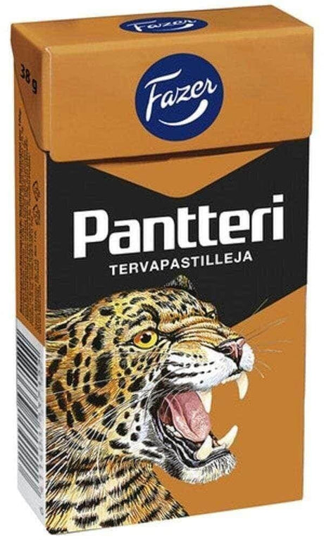 Fazer Pantteri Tar Pastilles 38g, 20-Pack - Scandinavian Goods