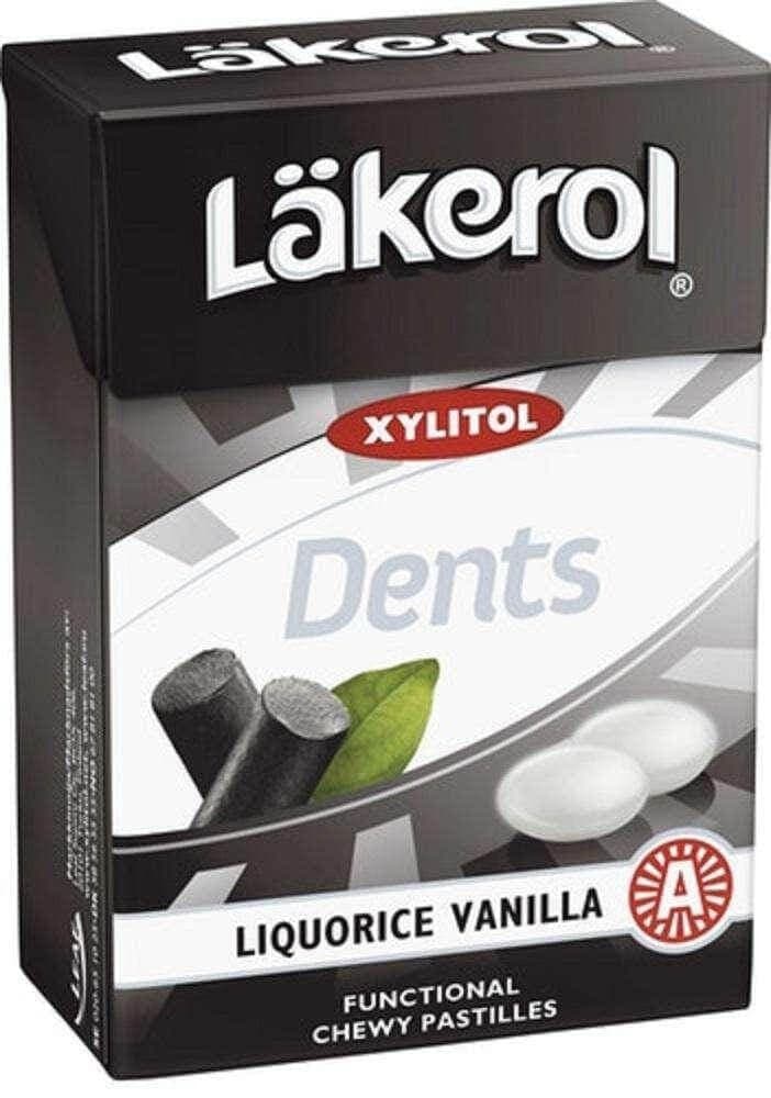Läkerol Dents Liquorice Vanilla 85g, 12-Pack - Scandinavian Goods