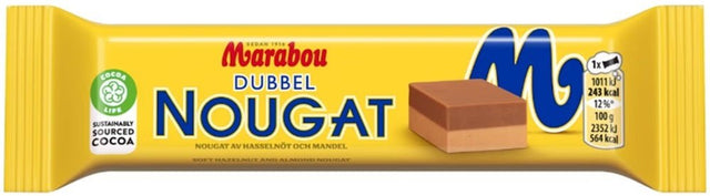 Marabou Dubbel Nougat 43g, 42 - Pack - Scandinavian Goods