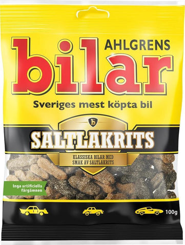 Ahlgrens Bilar Saltlakrits 100g