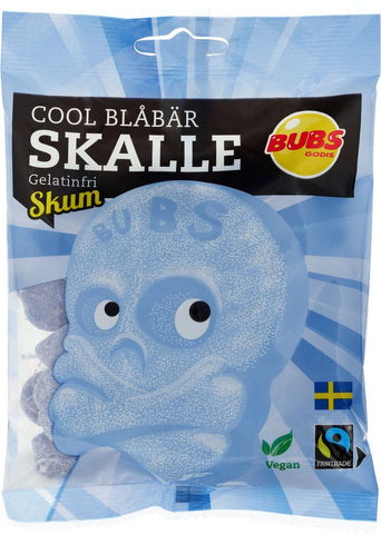 Cool Blueberry Skull Foam 90g, 24-Pack - Scandinavian Goods
