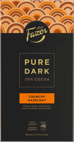 Fazer Pure Dark Crunchy Hazelnut 95g - Scandinavian Goods