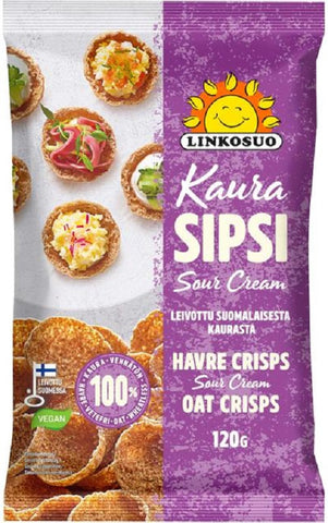 Linkosuo Sour Cream Oat Crisps 120g - Scandinavian Goods