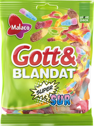 Malaco Gott & Blandat Supersur 130g - Scandinavian Goods
