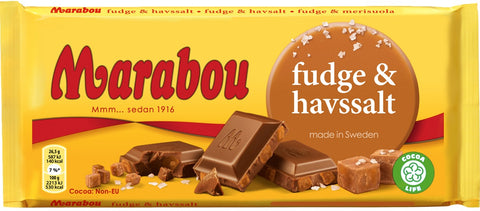 Marabou Fudge & Havssalt 185g - Scandinavian Goods