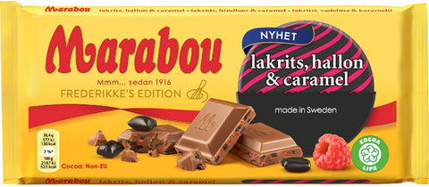 Marabou Lakrits, Hallon & Caramel 185g - Scandinavian Goods