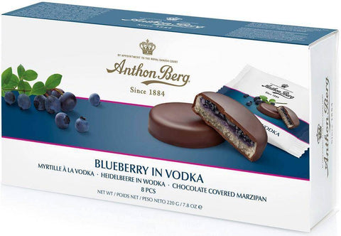 Anthon Berg Blueberry in Vodka 220g, 8-Pack - Scandinavian Goods
