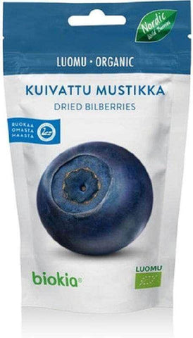 Biokia Organic Dried Bilberries 50g, 15-Pack - Scandinavian Goods