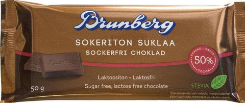 Brunberg Sugar Free Chocolate 50g, 30-Pack - Scandinavian Goods