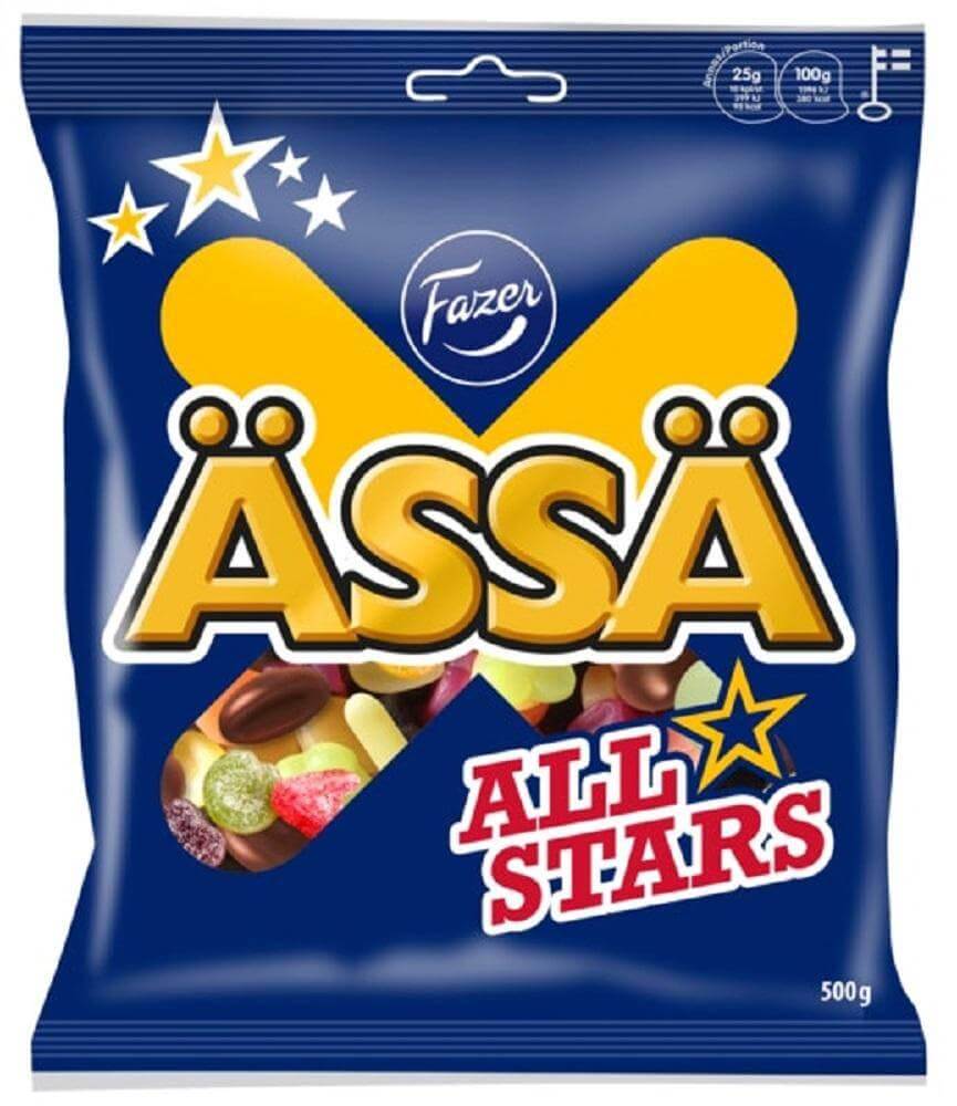 Fazer Ässä All 500g, 6-Pack Finnish Candy