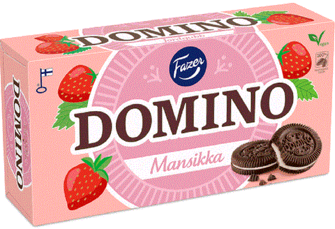 Fazer Domino Mansikka 350g, 6-Pack - Scandinavian Goods