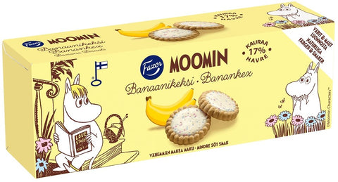 Moomin Banana Biscuit 125g, 16-Pack - Scandinavian Goods