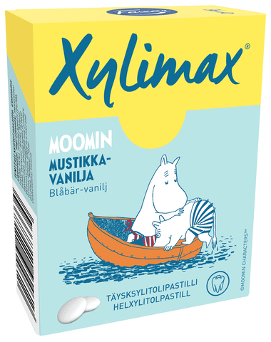 Moomin Blueberry Vanilla Pastilles 55g, 18-Pack - Scandinavian Goods