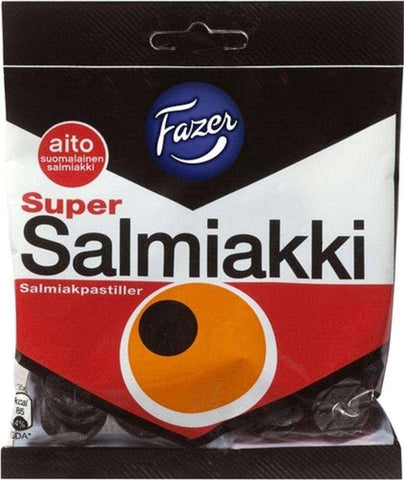 Fazer Super Salmiakki 80g, 24-Pack - Scandinavian Goods