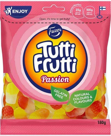 Fazer Tutti Frutti Passion 180g, 12-Pack - Scandinavian Goods