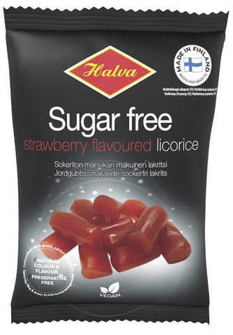 Halva Sugar Free Strawberry Licorice 90g - Scandinavian Goods