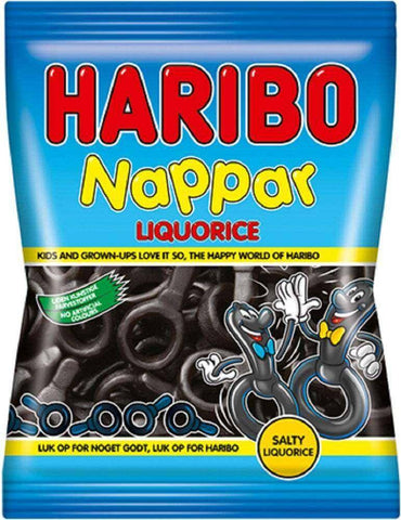 Haribo Nappar Liquorice 80g, 24-Pack - Scandinavian Goods