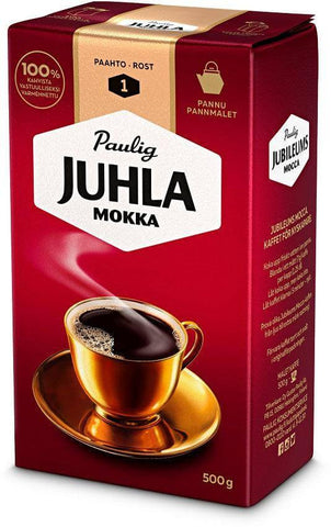 Juhla Mokka Coarse Ground Coffee 500g, 6-Pack - Scandinavian Goods