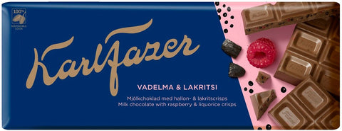 Karl Fazer Raspberry & Licorice 200g, 10-Pack - Scandinavian Goods