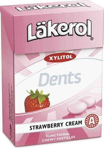 Läkerol Dents Strawberry Cream 85g, 12-Pack - Scandinavian Goods