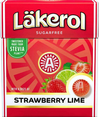 Läkerol Strawberry Lime 25g, 24-Pack - Scandinavian Goods