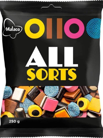 Malaco Allsorts Original 250g, 8-Pack - Scandinavian Goods