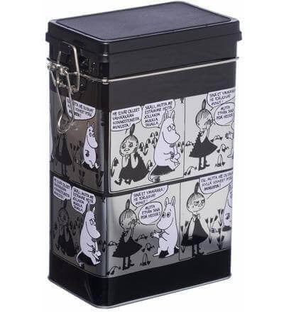Moomin Comic Coffee Jar, Black/Silver - Scandinavian Goods