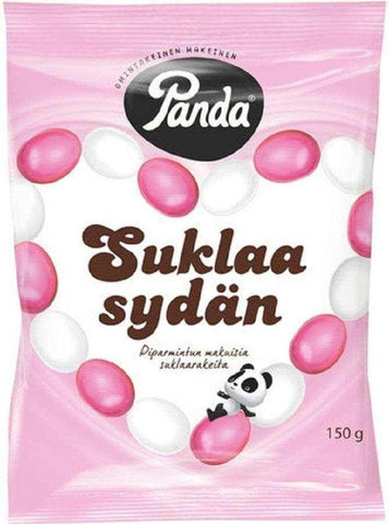 Panda Suklaa Sydän Finnish Chocolate Heart Candy Bag 150g, 12-Pack - Scandinavian Goods