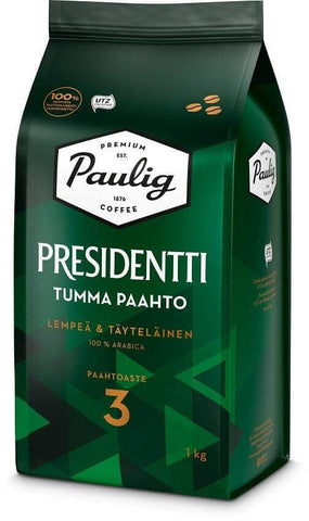 Presidentti Dark Coffee Beans 1 kg, 4-Pack - Scandinavian Goods