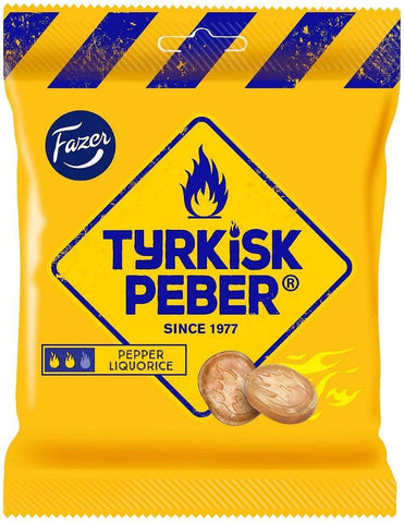Tyrkisk Peber Liquorice 120g, 16-Pack - Scandinavian Goods